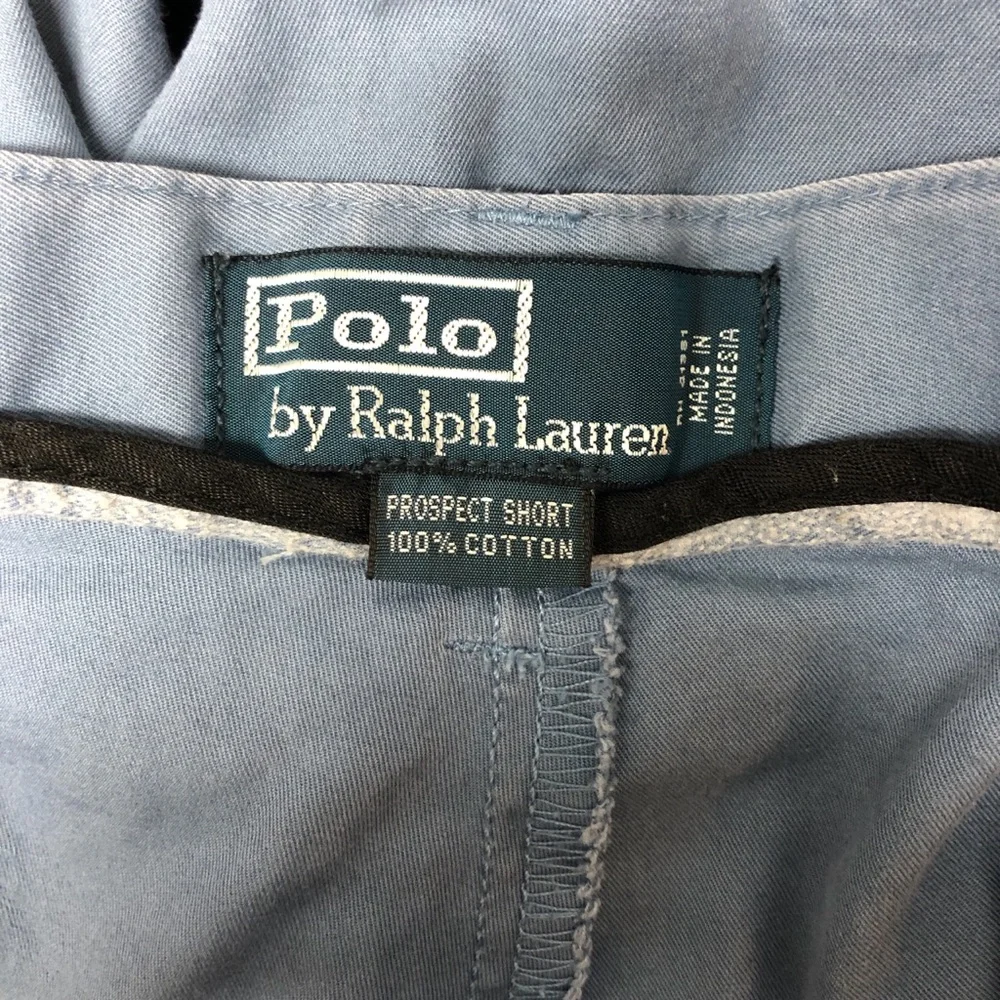 Polo by Ralph Lauren Light Blue Cotton Flat-Front Men’s Shorts